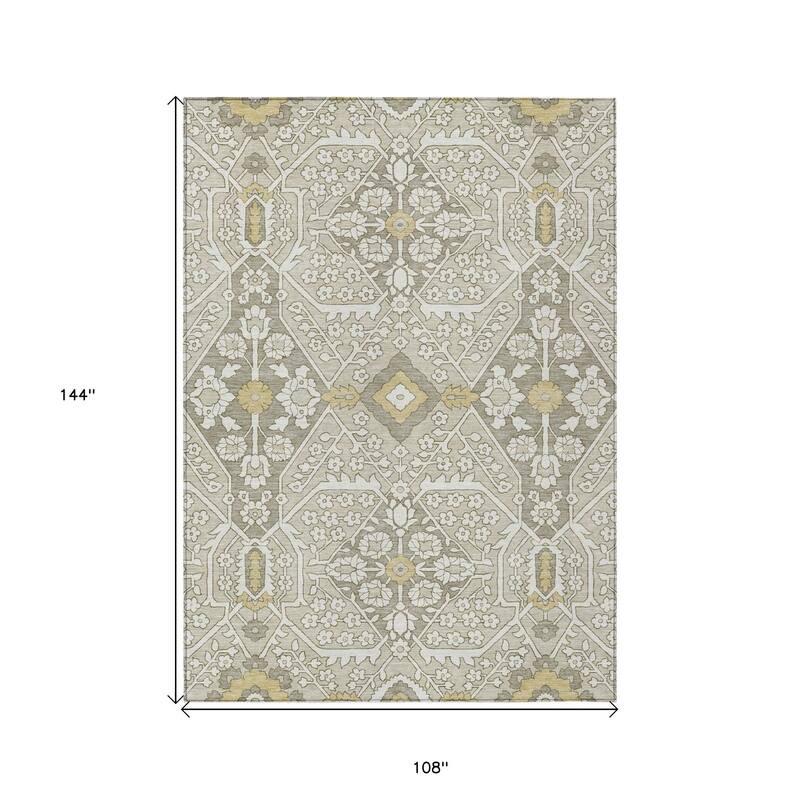 HomeRoots Floral Transitional Rectangle Outdoor Rug
