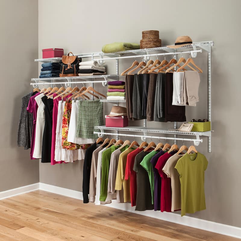 ClosetMaid ShelfTrack 7ft - 10 ft Adjustable Wire Closet Organizer