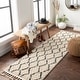 preview thumbnail 35 of 36, Livabliss Jada Moroccan Stripe Shag Area Rug Beige - 2'7" x 7'3" Runner