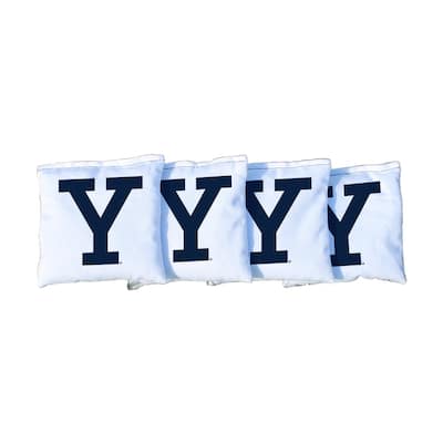 Yale Bulldogs White Cornhole Bags