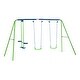 preview thumbnail 9 of 12, Outsunny Outdoor Swing Set for Backyard with 2-Person Swing and 2 Swings, Playground Equipment Outdoor Playset