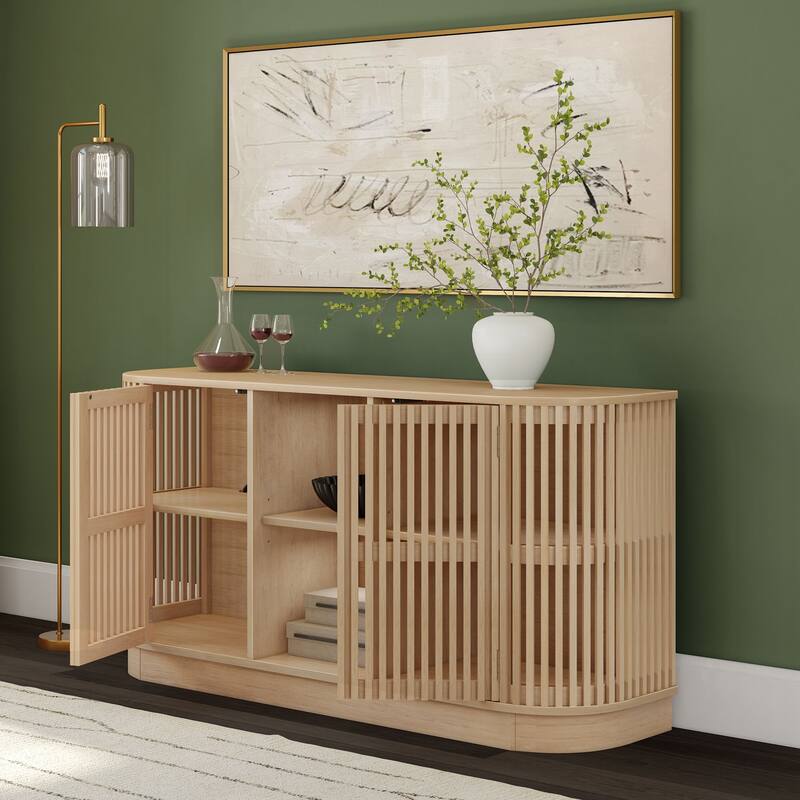 Plank and Beam Contour 2-Door Sideboard/TV Stand with Shelf