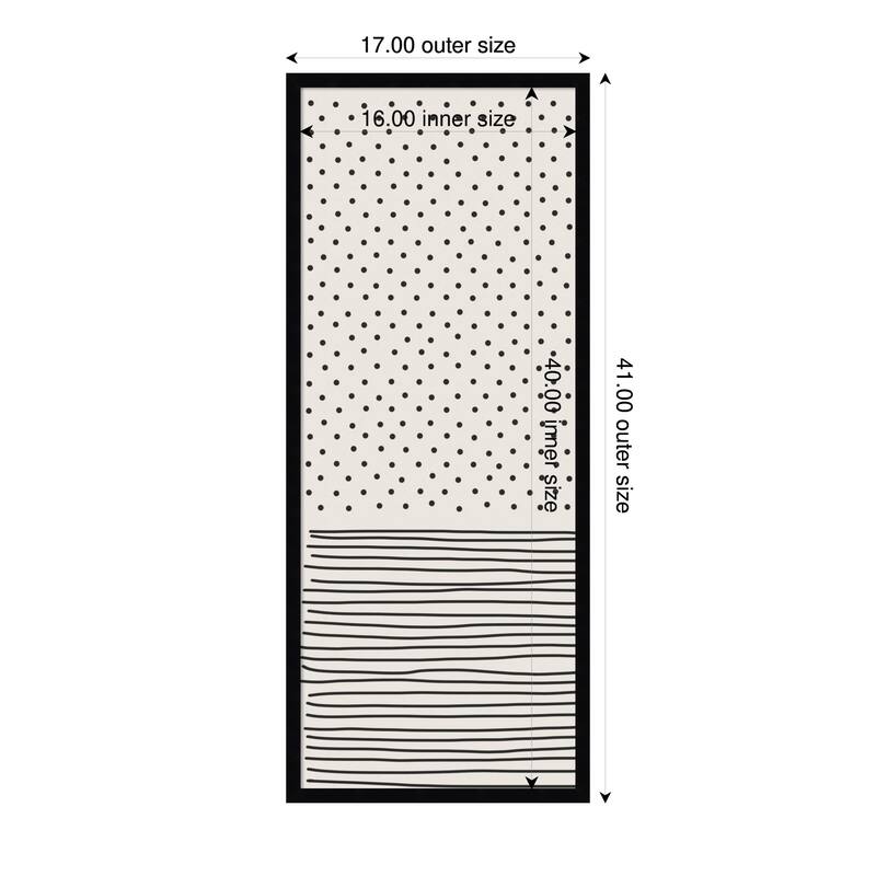 Amanti Art Framed Fabric Pinboard Minimal Line Vibes #1 by Jay Stanley Printed Bulletin Board - Board Size 16 x 40