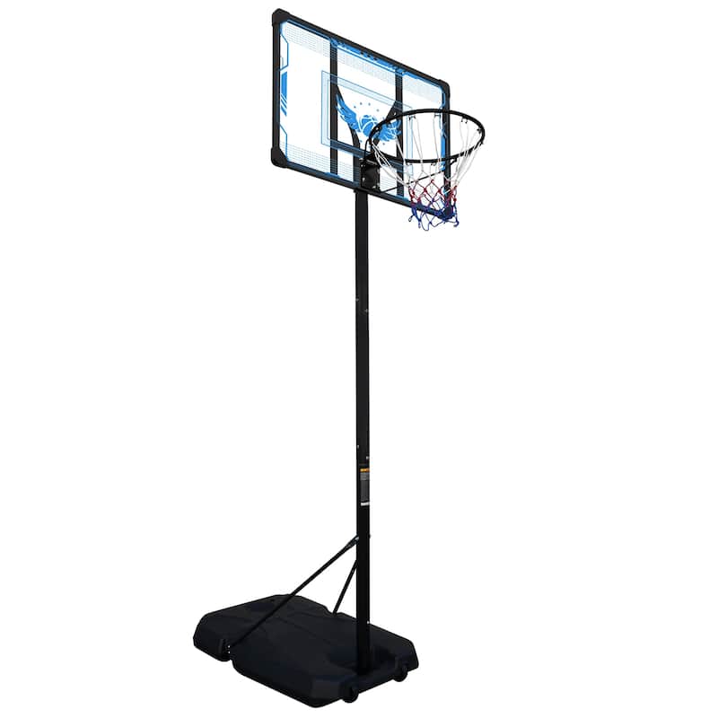 Basketball Hoop Adjustable Height 4.74-10 FT, Portable Basketball Stand for Outdoor&Indoor