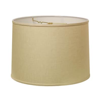 13" Parchment Beige Throwback Drum Linen Lampshade - 13" L x 13" W x 9.5" H