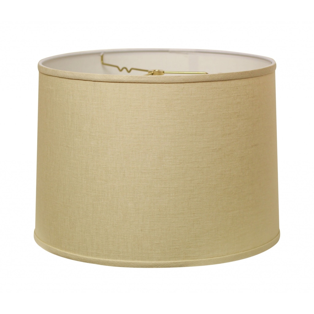 HomeRoots Beige Linen Drum Lamp Shade - 16