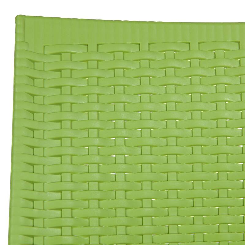 LeisureMod Mace Weave Design Outdoor Patio Armchair (Set of 2)