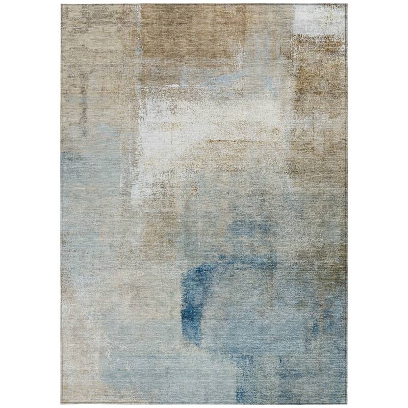 HomeRoots Abstract Transitional Rectangle Outdoor Rug