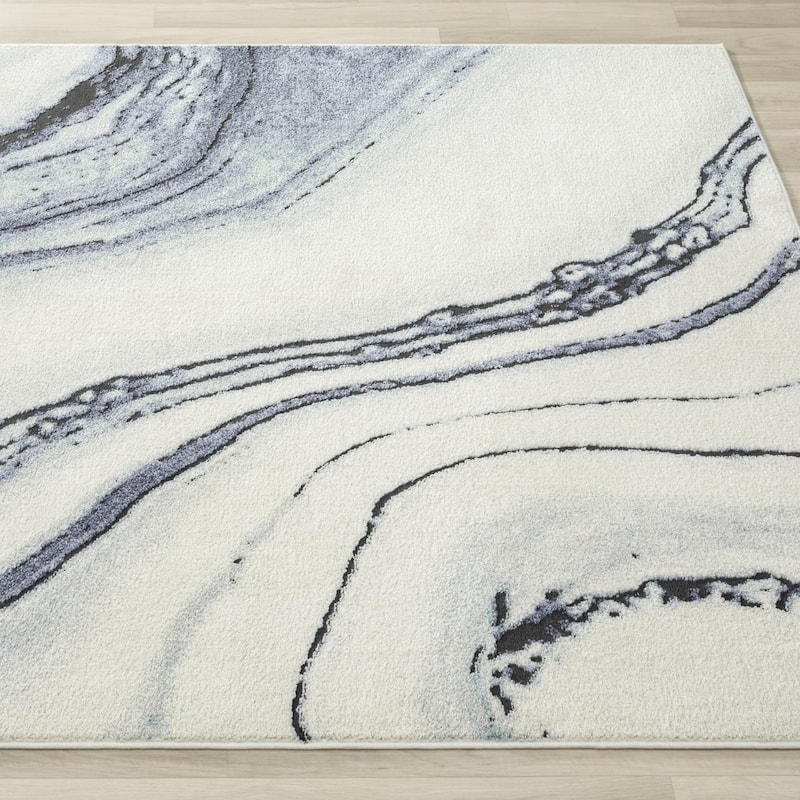 Luxe Weavers Modern Abstract Marbled Area Rug, Indoor Carpet