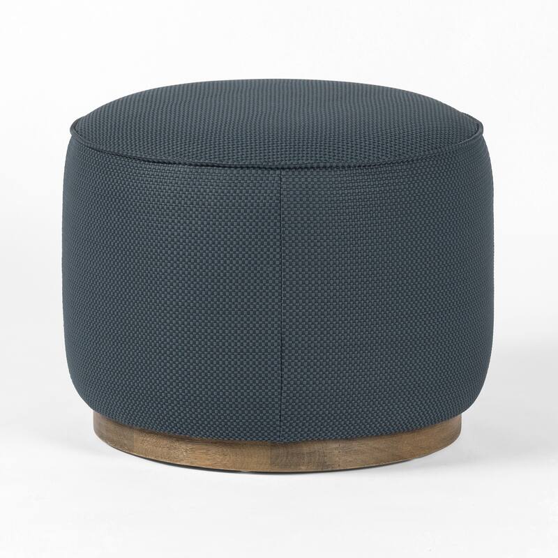 Haven Home Karl Ottoman - Fresno Cobalt - Ottoman 22"