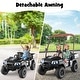 preview thumbnail 36 of 40, Kids Ride On Golf Cart with Remote 24V Rechargeable Battery USB Music and Sun Awning - 53.5" × 28" × 45" (L x W x H)
