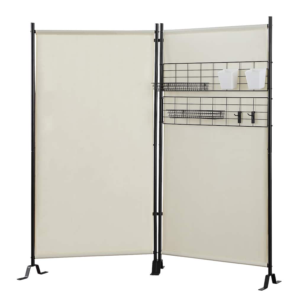 Proman Products Galaxy II Indoor/Outdoor Room Divider (2-Panels, 24" w / panel)with Accessory Rack