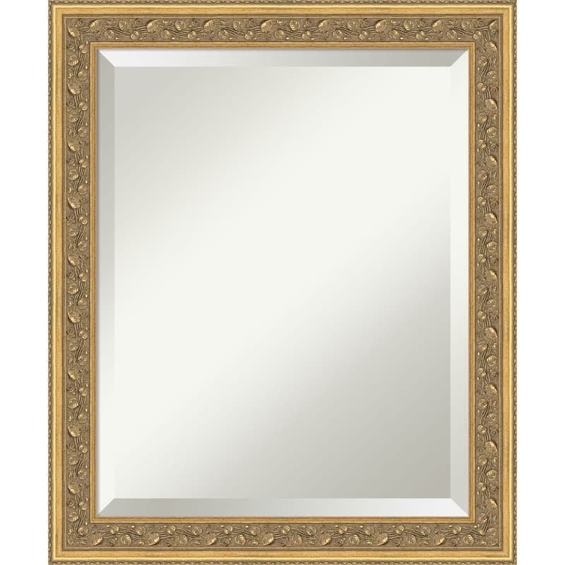 Carter Dark Gold Beveled Wood Framed Wall Mirror - Carter Dark Gold