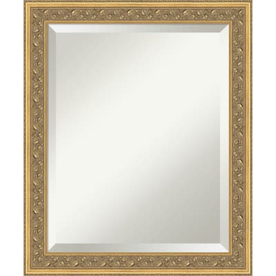 Carter Dark Gold Beveled Wood Framed Wall Mirror - Carter Dark Gold