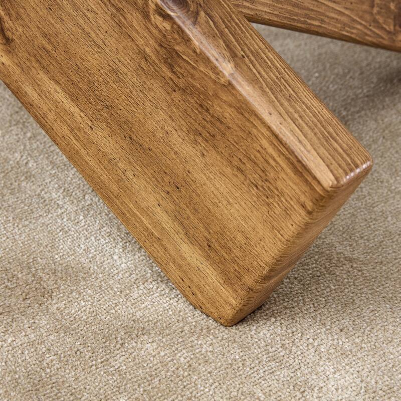 Circular glass coffee table