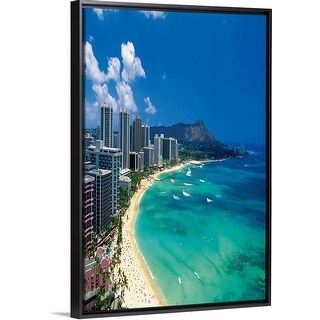 Shop Aerial View Of Waikiki Beach Honolulu Oahu Hawaii Usa