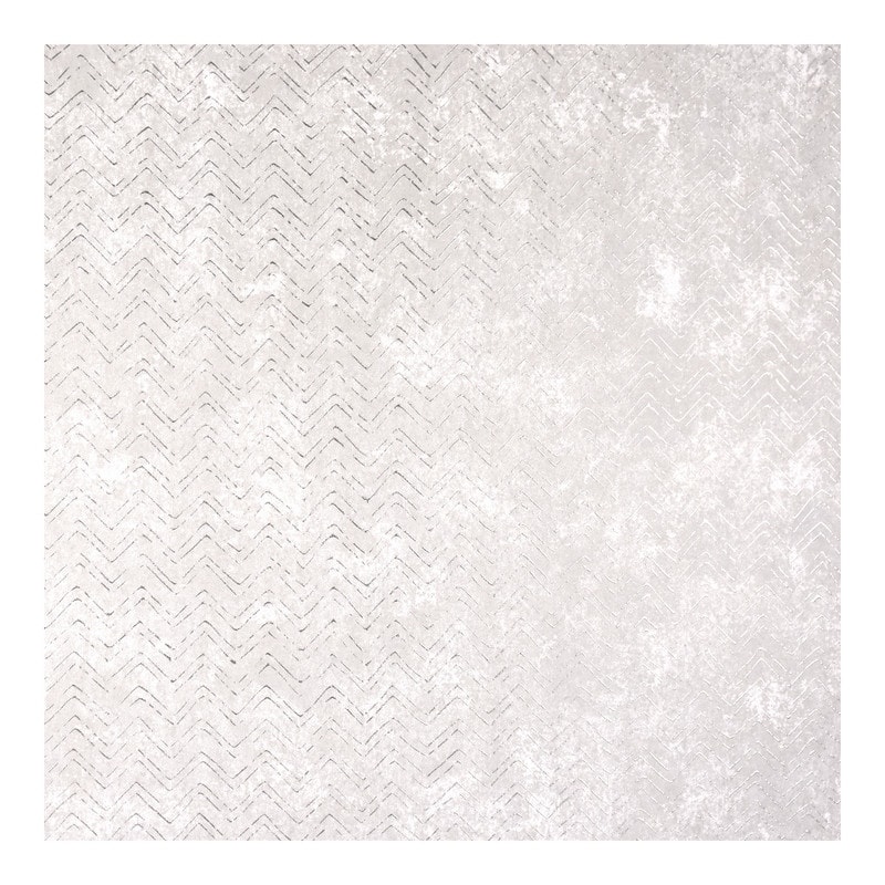 Brewster Luna Platinum Distressed Chevron Wallpaper - 27.5 x 396 x 0.025