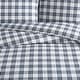 preview thumbnail 6 of 12, Eddie Bauer Basic Plaid Navy Cotton Percale Duvet Cover Set