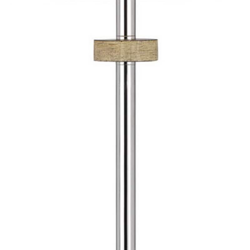 61" Chrome Floor Lamp with White Square Shade and Dimmable E26 Socket for Living Room or Office - 61"H x 17.75"W x 17.75"D