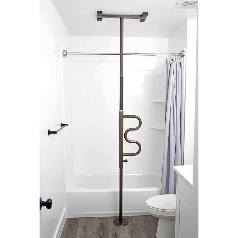 Stander Wonder Tension Mounted Transfer Pole with Rotating Grab Bar - Graphite