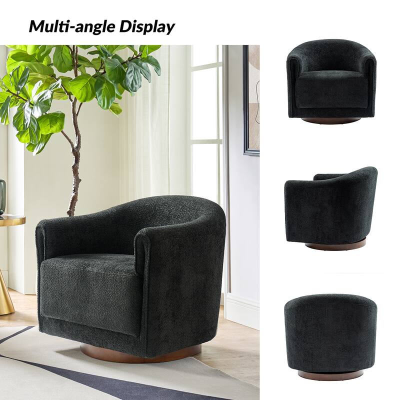 Jeffrey Transitional Comfortable Upholstered Swivel Chair by HULALA HOME