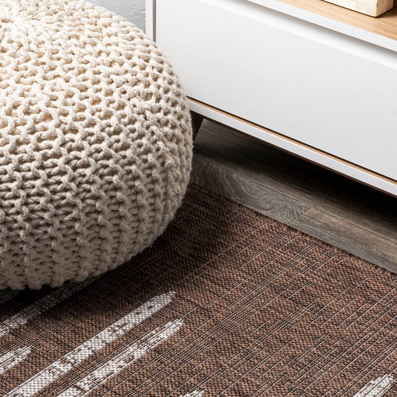 JONATHAN Y Colonia Berber Stripe Geometric Indoor/Outdoor Area Rug