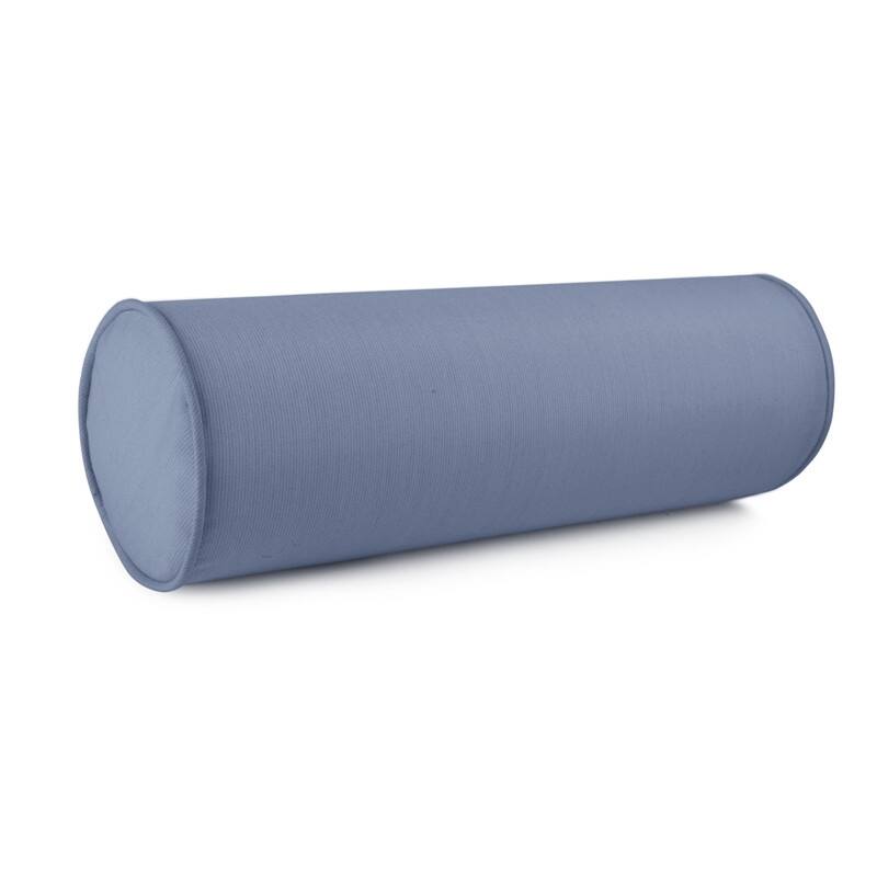 Austin Horn Classics Sunbrella Zippered Neck Roll Bolster (set of 2) - Denim