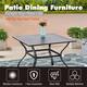 E-Coating Dining Set Metal Outdoor Patio Dining Set, Table and 4 Chairs Set of 5