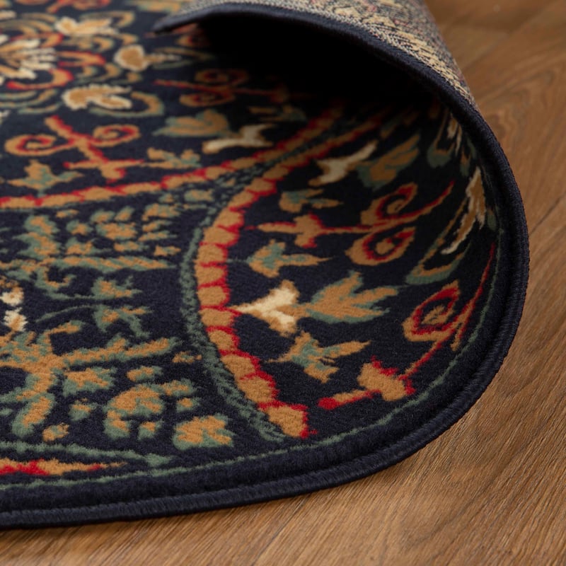 Superior Abstract Geometric Medallion Power-Loomed Indoor Area Rug