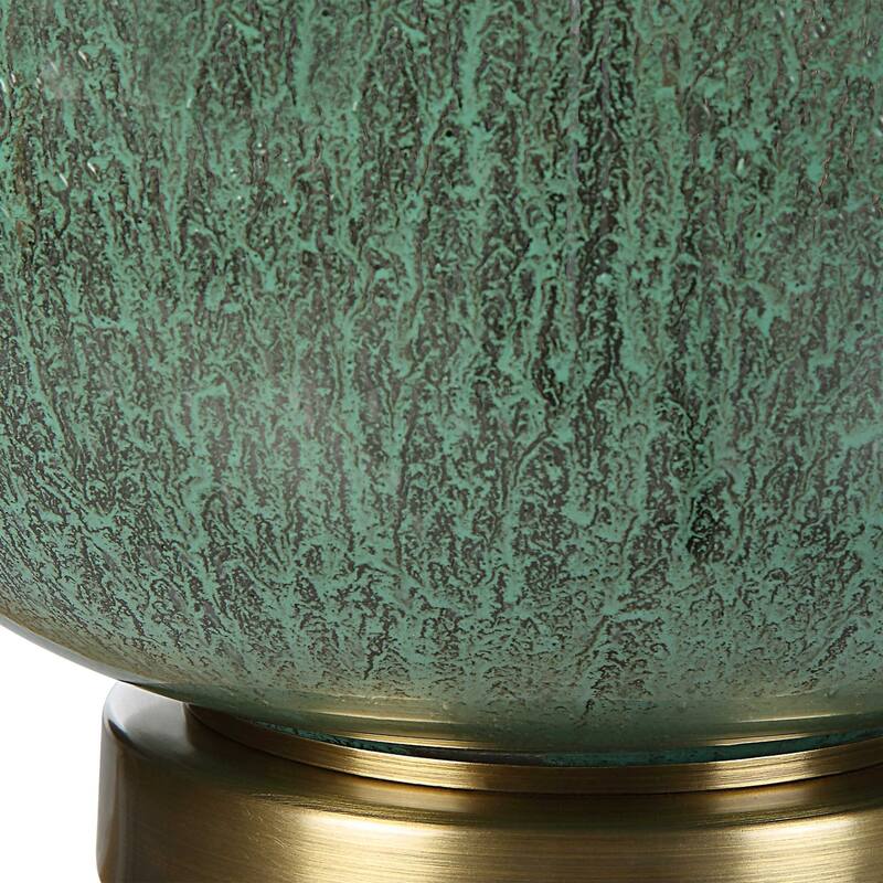 Curved Base Table Lamp with Tapered Shade - 26" - Green