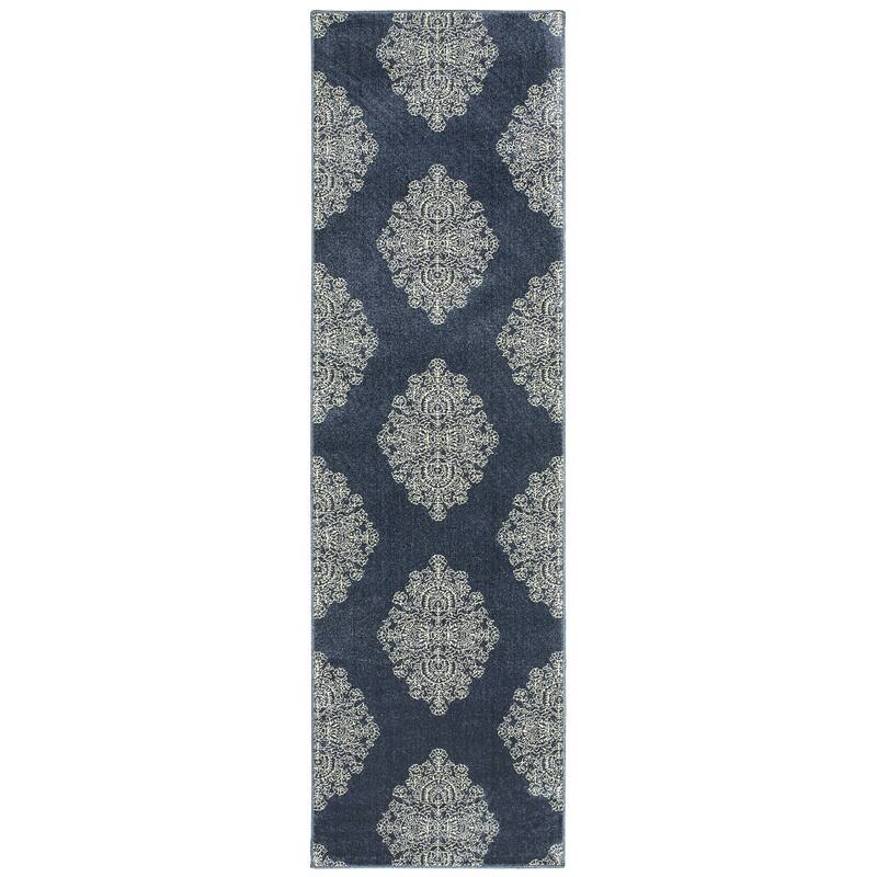 Vista Home Vallentuna Medallions Blue/Ivory Area Rug