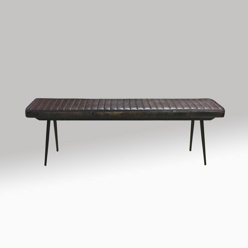 PU Dining Bench with Metal Legs