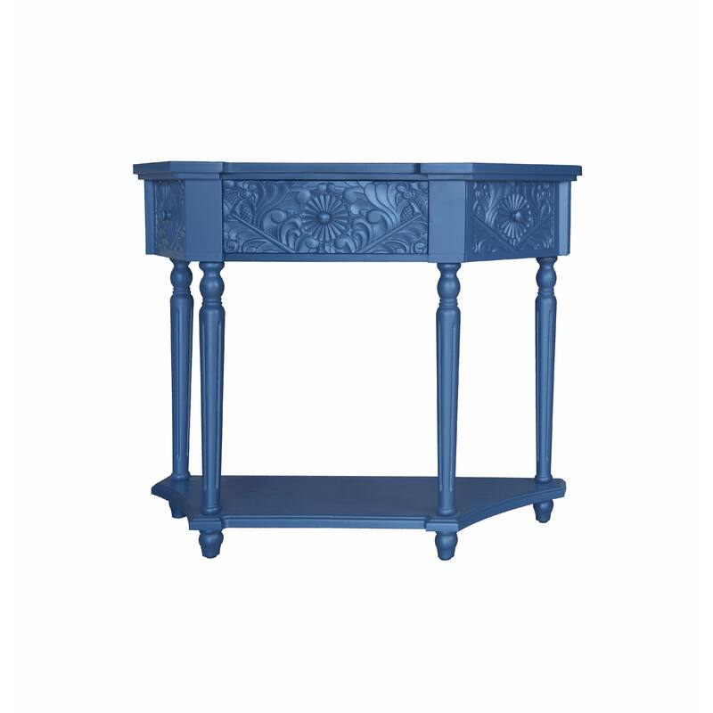 Elegant Carved 1-Drawer Console Table