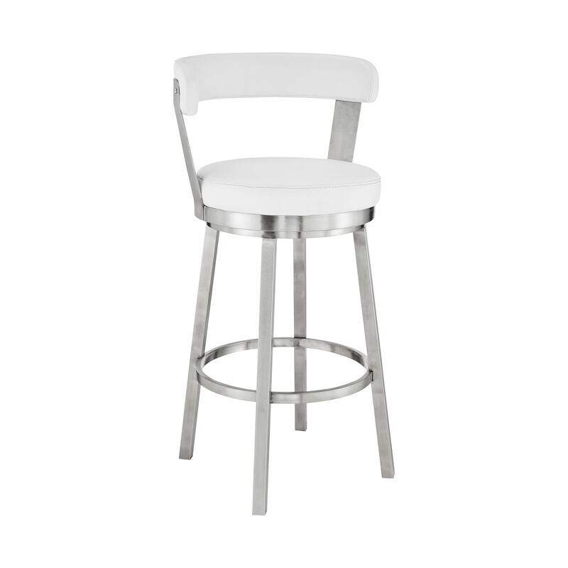 Bryant Counter or Bar Stool in Faux Leather and Metal