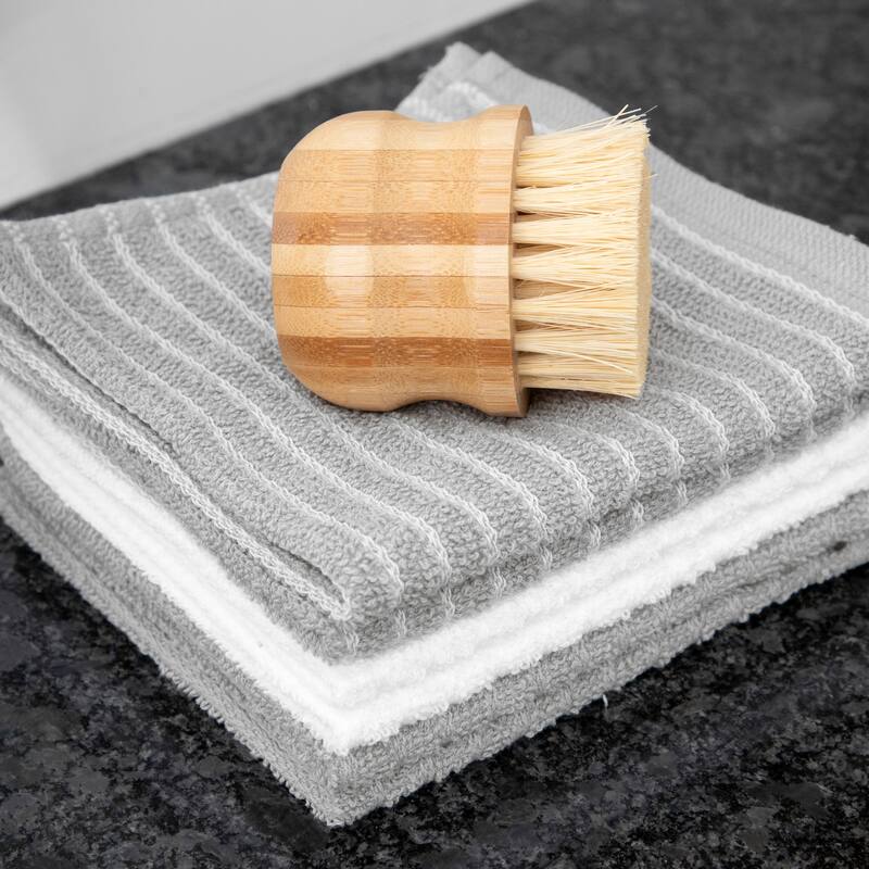 RITZ Cotton Terry Horizontal Stripe Bar Mop Dish Cloths (Set of 6)