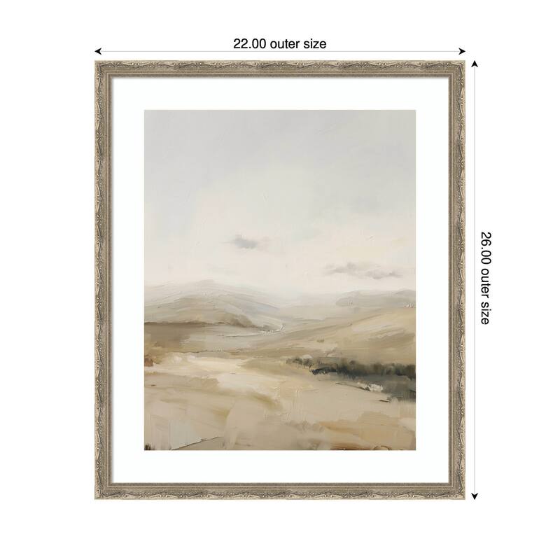 Kate and Laurel Fading Fields I by Amy Lighthall Framed Wall Art Print