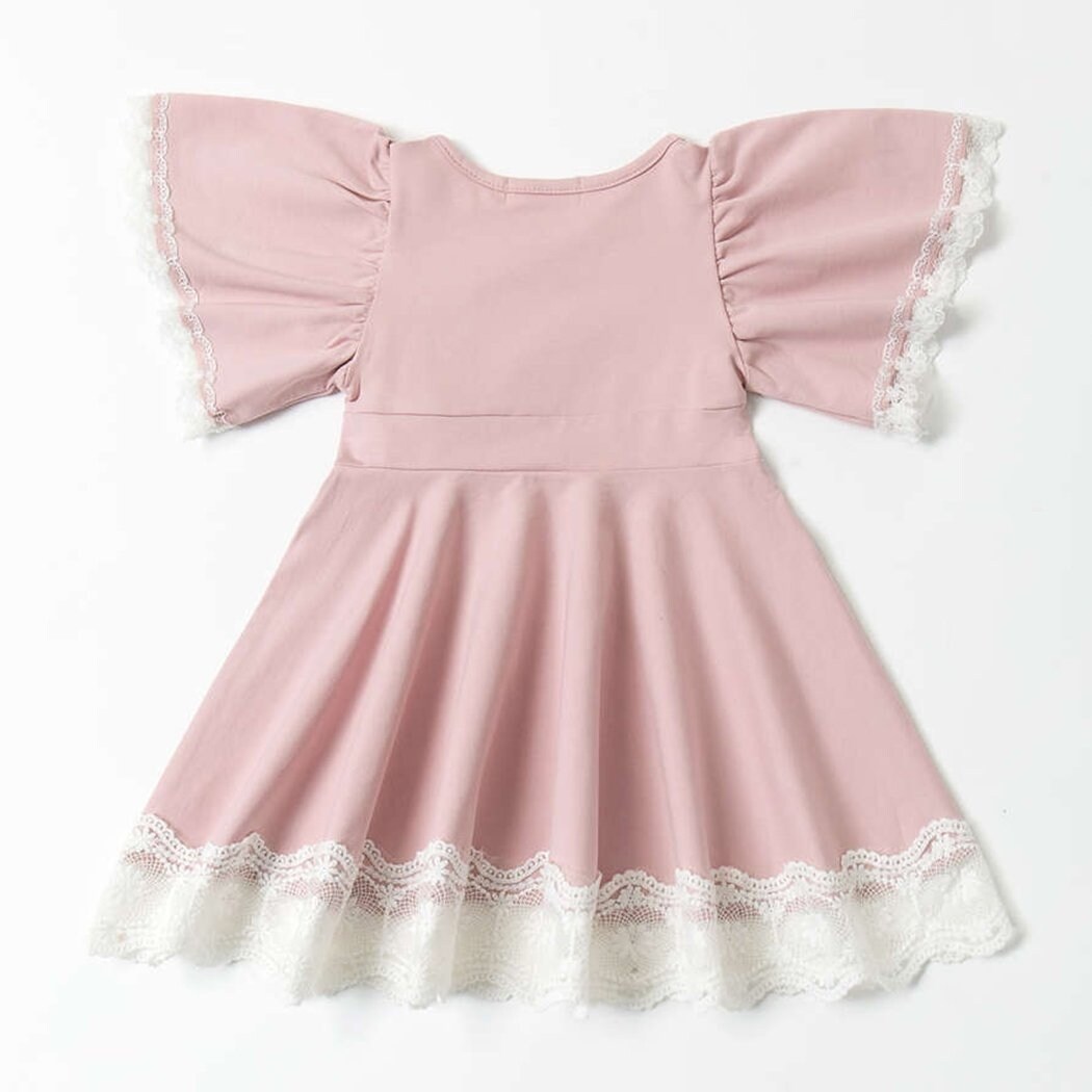 Shop Colorful Childhood Baby Girls Dress Toddler Girls Flare Lace