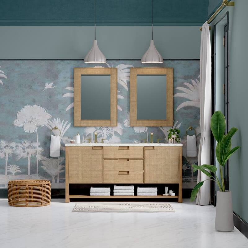 Solene 72" Double Vanity, Seaside Oak - 72
