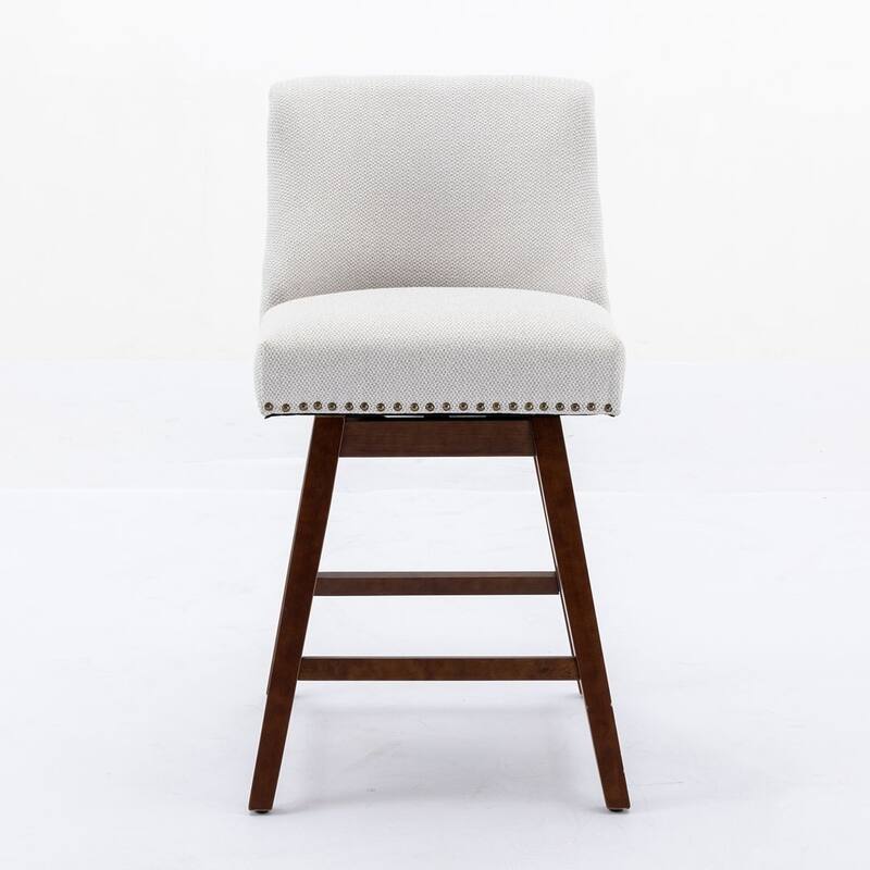 Counter Height Swivel Bar Stools with Backs, Set of 2