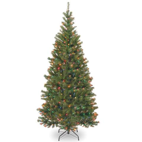 6' Pre-Lit Aspen Spruce Artificial Christmas Tree - Multi-Color Lights - 6 Foot