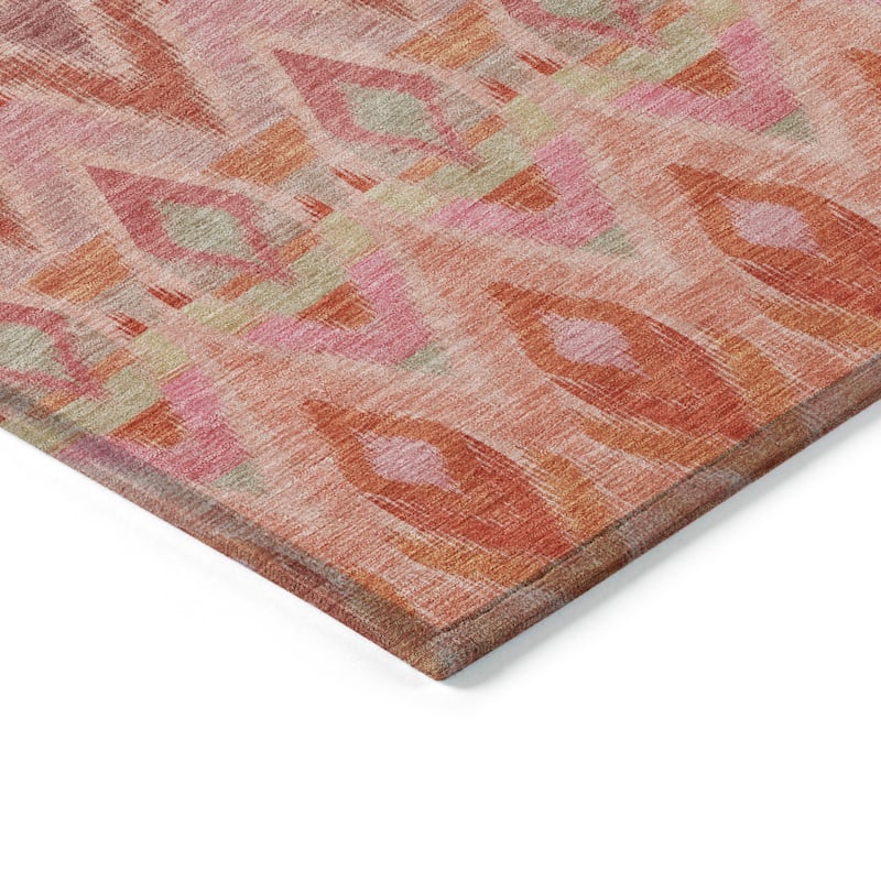 Machine Washable Indoor/ Outdoor Chantille Geometric Boho Rug