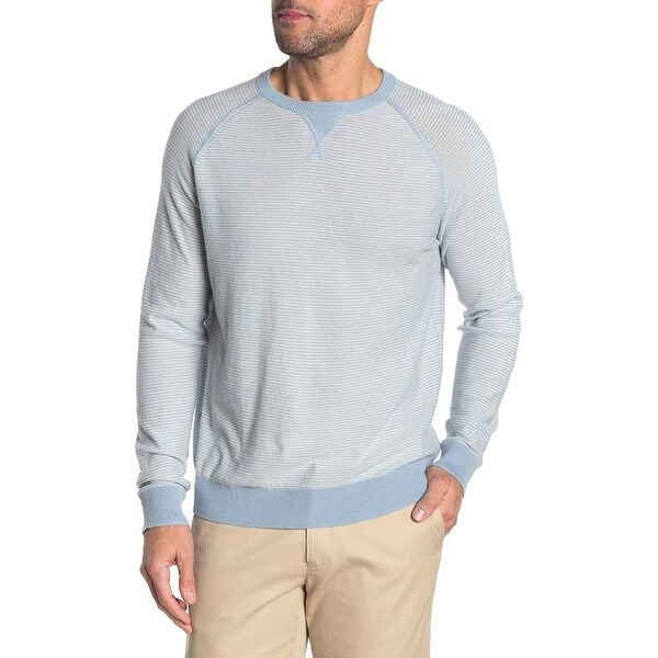 Wallin & Bros Mens Transitional Stripe Blue Grey Sweater Medium. Opens flyout.