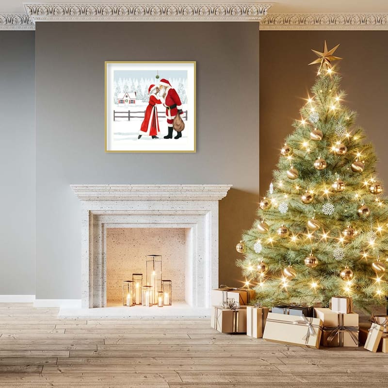 Christmas Love I by Grace Popp Wood Framed Wall Art Print