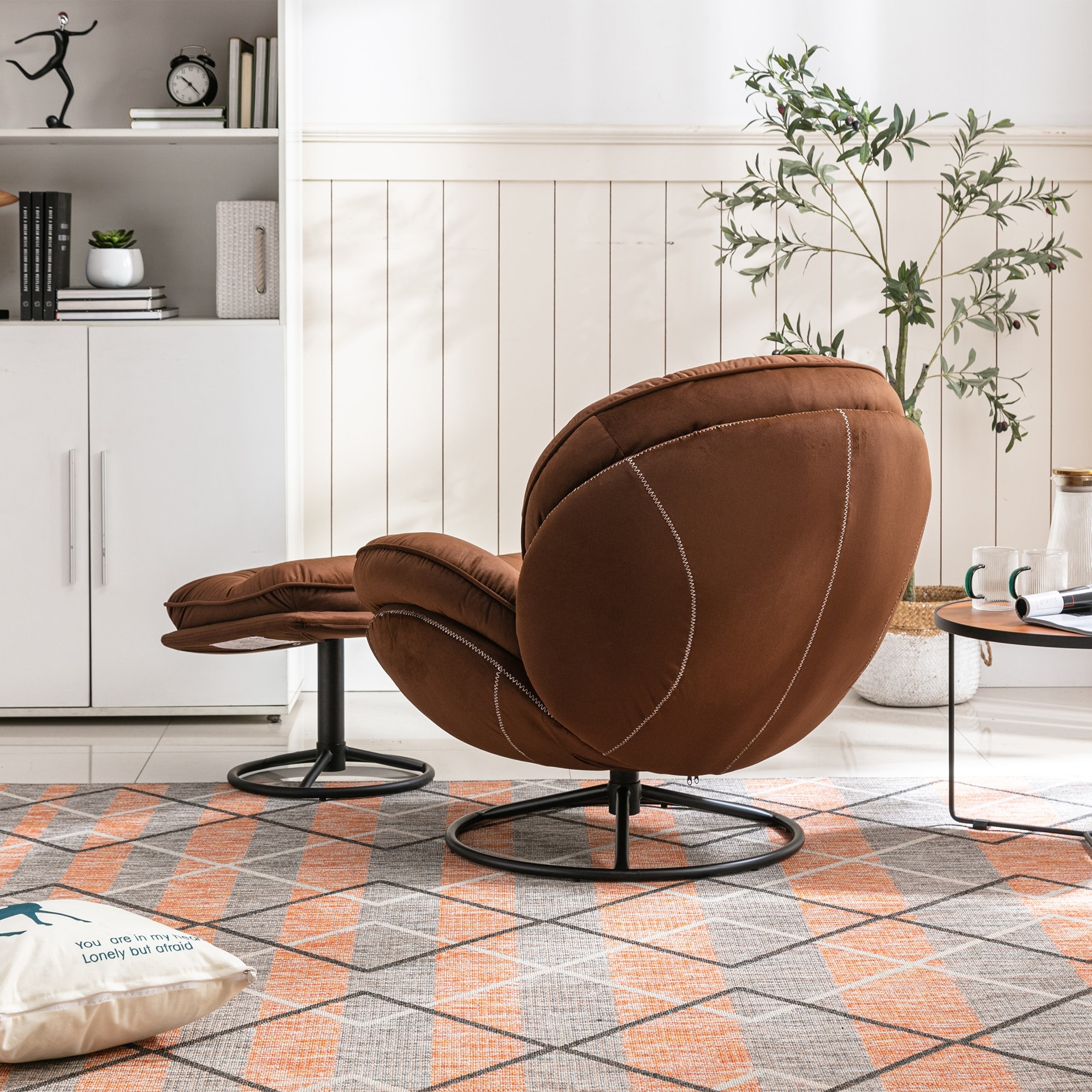 Reading chair with hot sale footstool