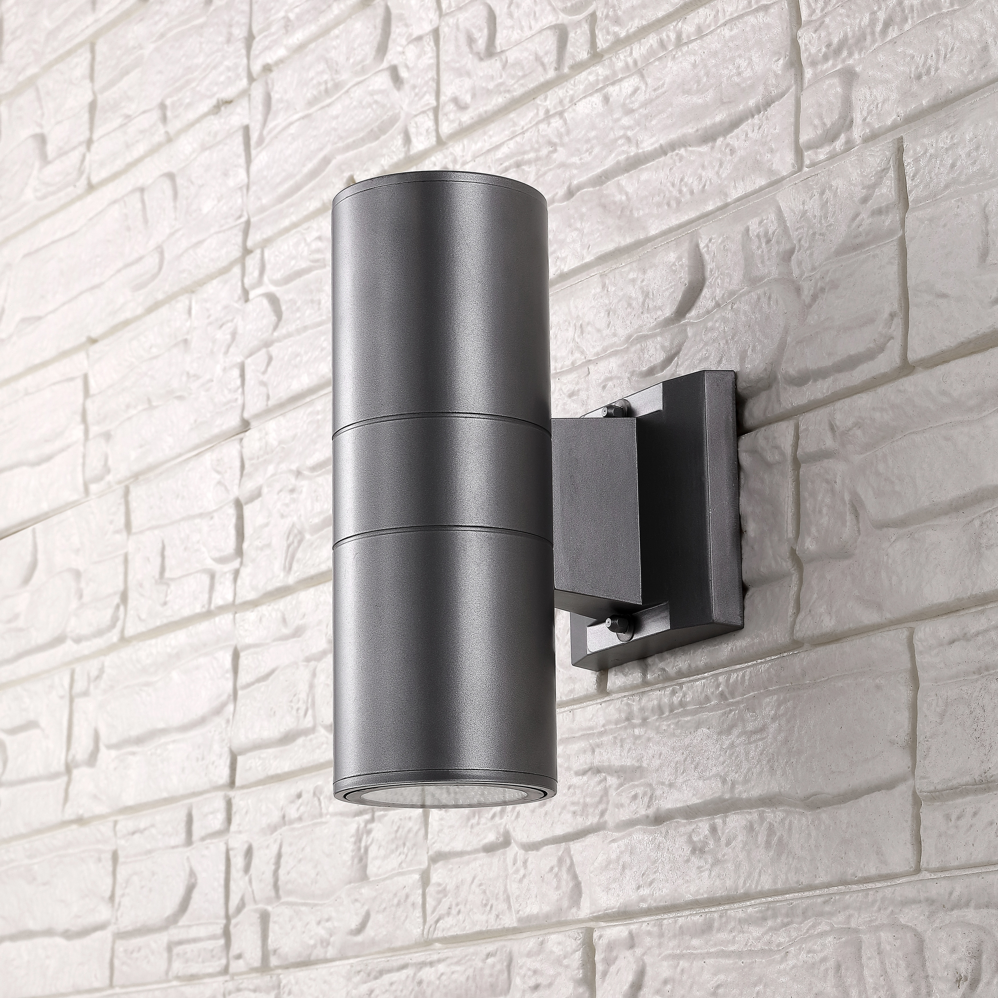 Lauren 2-Light Modern Midcentury Cylinder Outdoor Wall Sconce-image