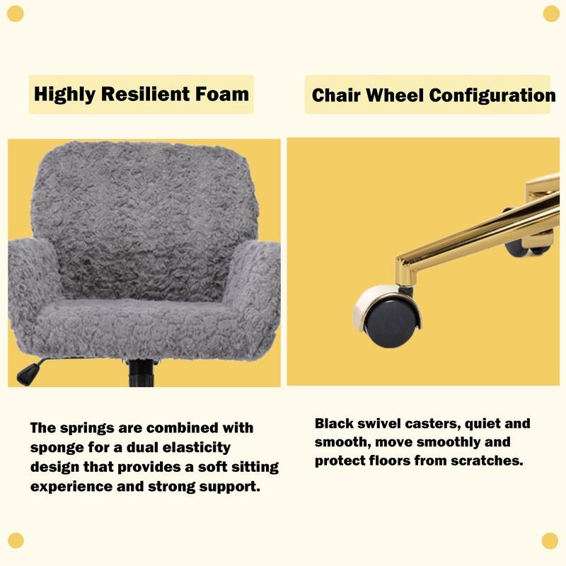 Metal Swivel Home Upholstered Office Chair