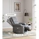 preview thumbnail 6 of 5, 37.4" Oversized Manual Recliner with Heat and Massage, 360 Swivel Rocking Chair 21.3" Seat with Cup Holder