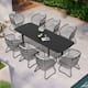 Option Table-Black&Chair-Grey-9PC