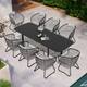 Option Table-Black&Chair-Grey-9PC