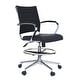 preview thumbnail 22 of 38, Office Chair With Arms Stools For Counter Height Bar Office Wheels PU Leather Rest Tilt Swivel Work Office Standing Desk